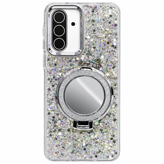 CASE ESPEJO PLATEADO CON SOPORTE SM A17