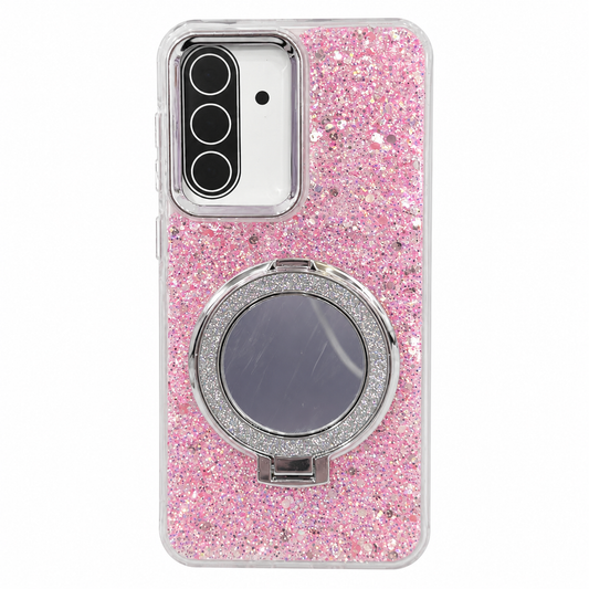 CASE ESPEJO ROSA CON SOPORTE SM A17