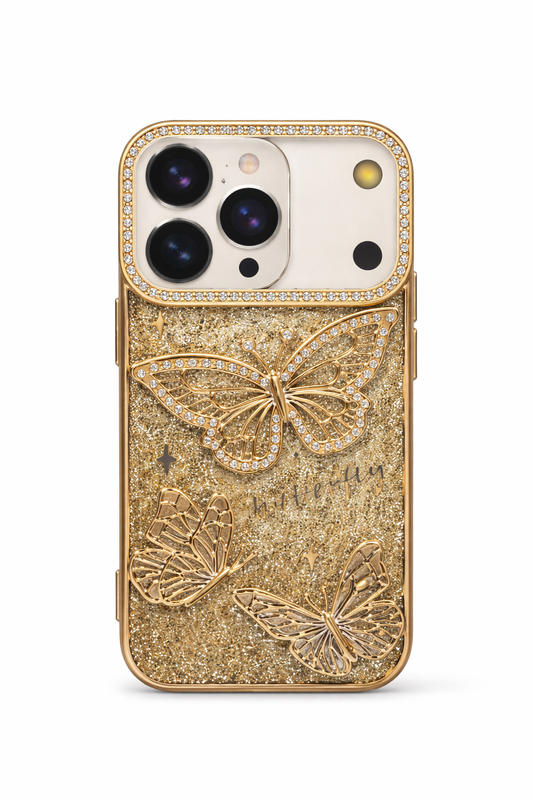 CASE MARIPOSA DORADA IPH 17 PRO