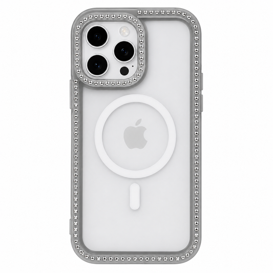 CASE DIAMOND DOBLE GRIS IPH 15 PRO MAX