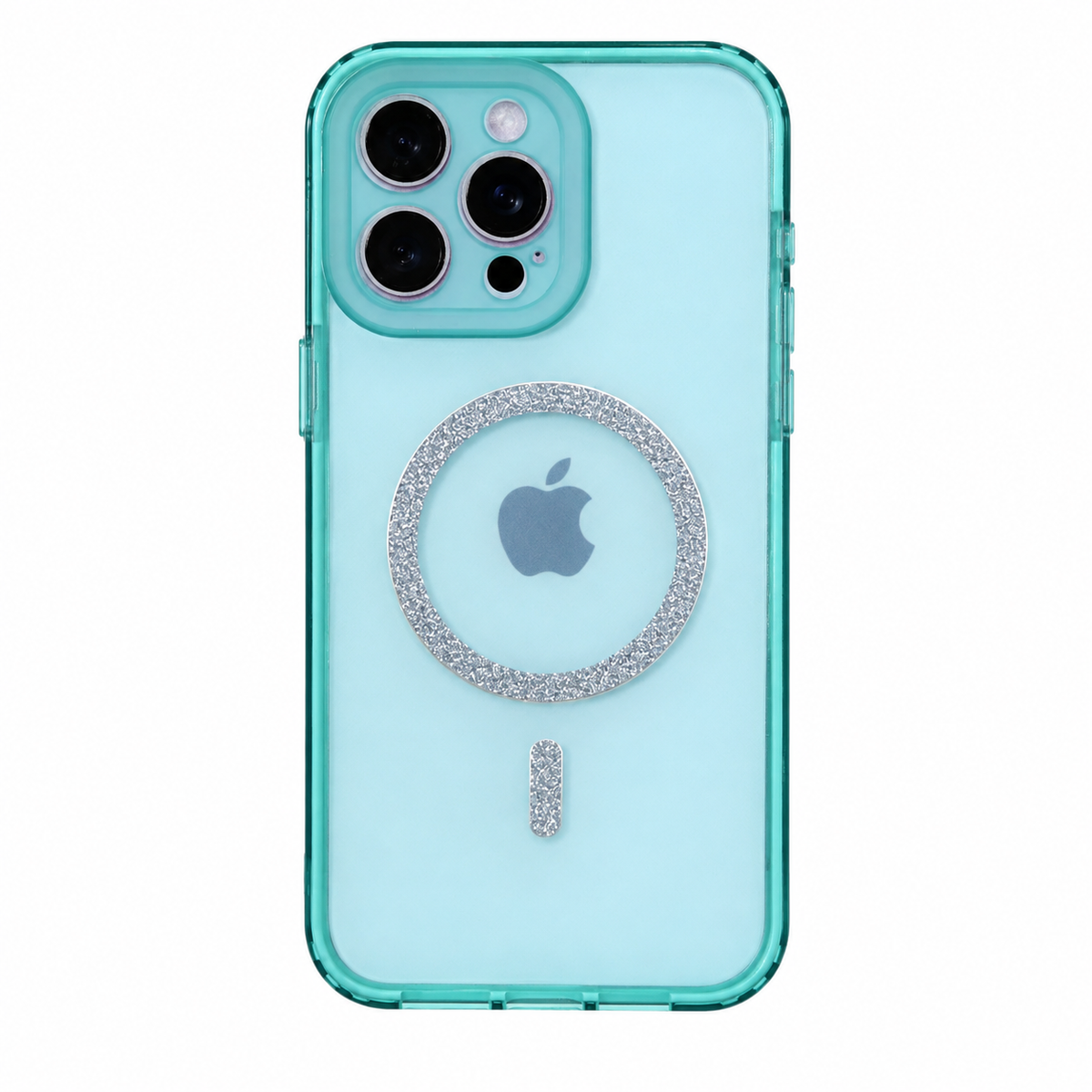 CASE MGS GLITTER 360 VERDE MENTA IPH 15 PRO MAX