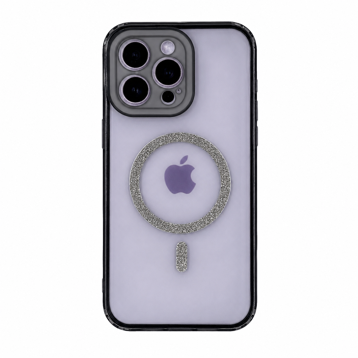 CASE MGS GLITTER 360 NEGRO IPH 15 PRO MAX