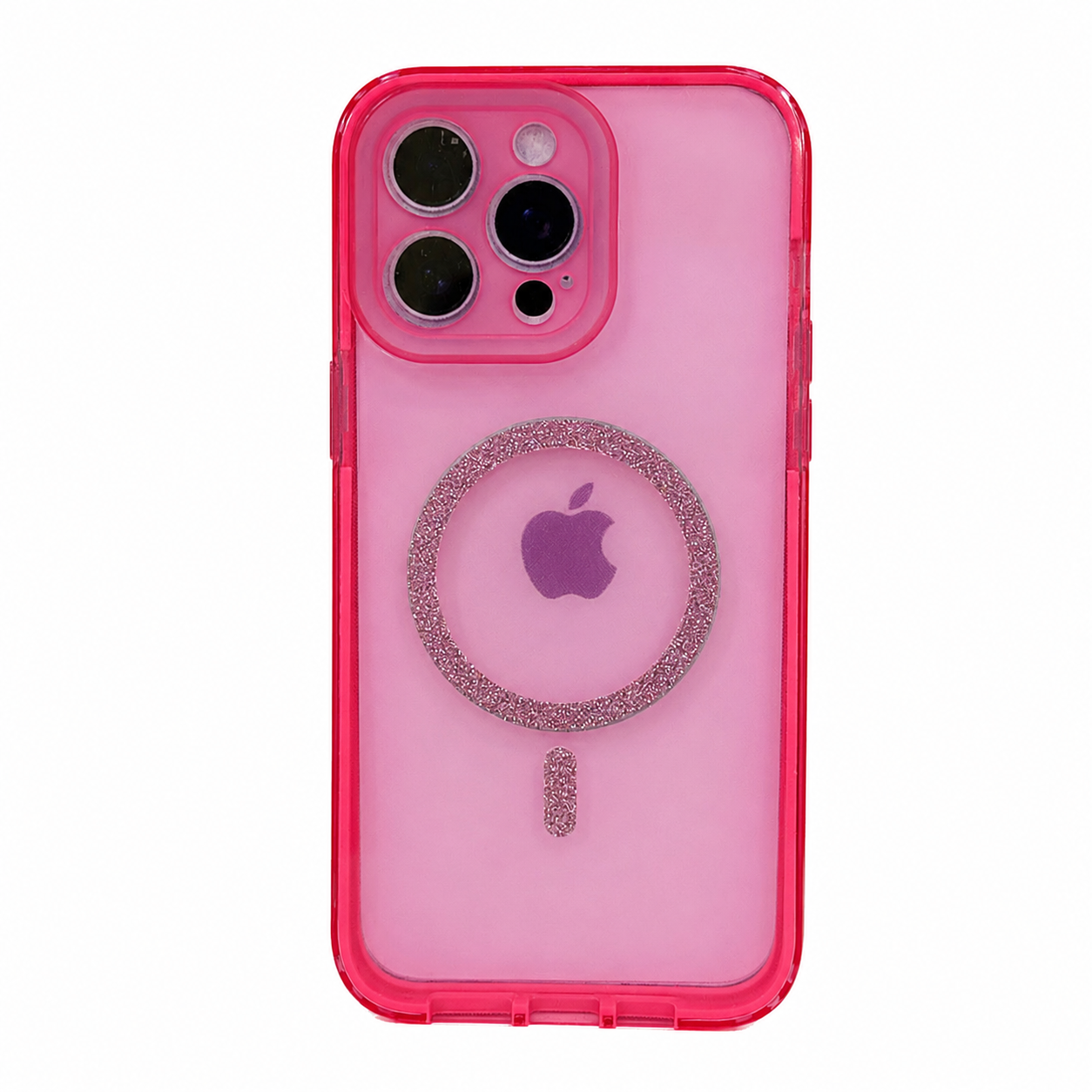 CASE MGS GLITTER 360 FUCXIA IPH 15 PRO MAX