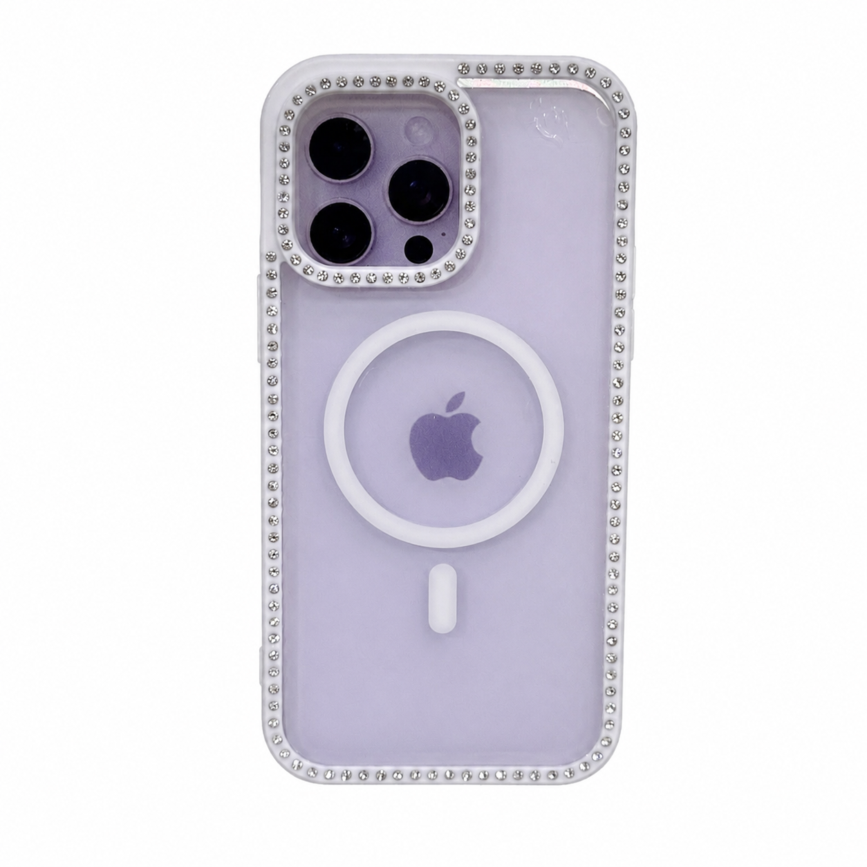 CASE DIAMOND DOBLE BLANCO IPH 14 PRO MAX