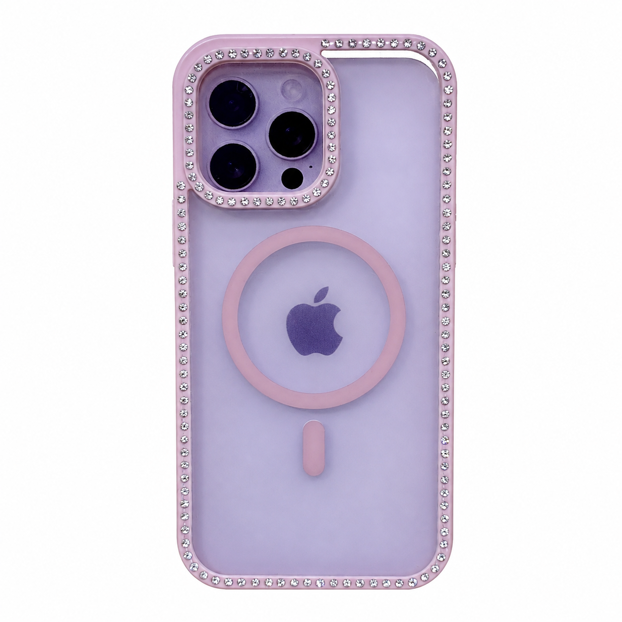 CASE DIAMOND DOBLE ROSA IPH 14 PRO MAX