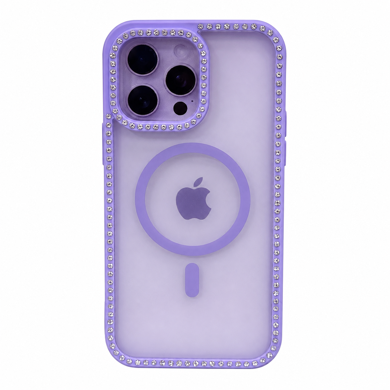 CASE DIAMOND DOBLE LILA IPH 15 PRO MAX