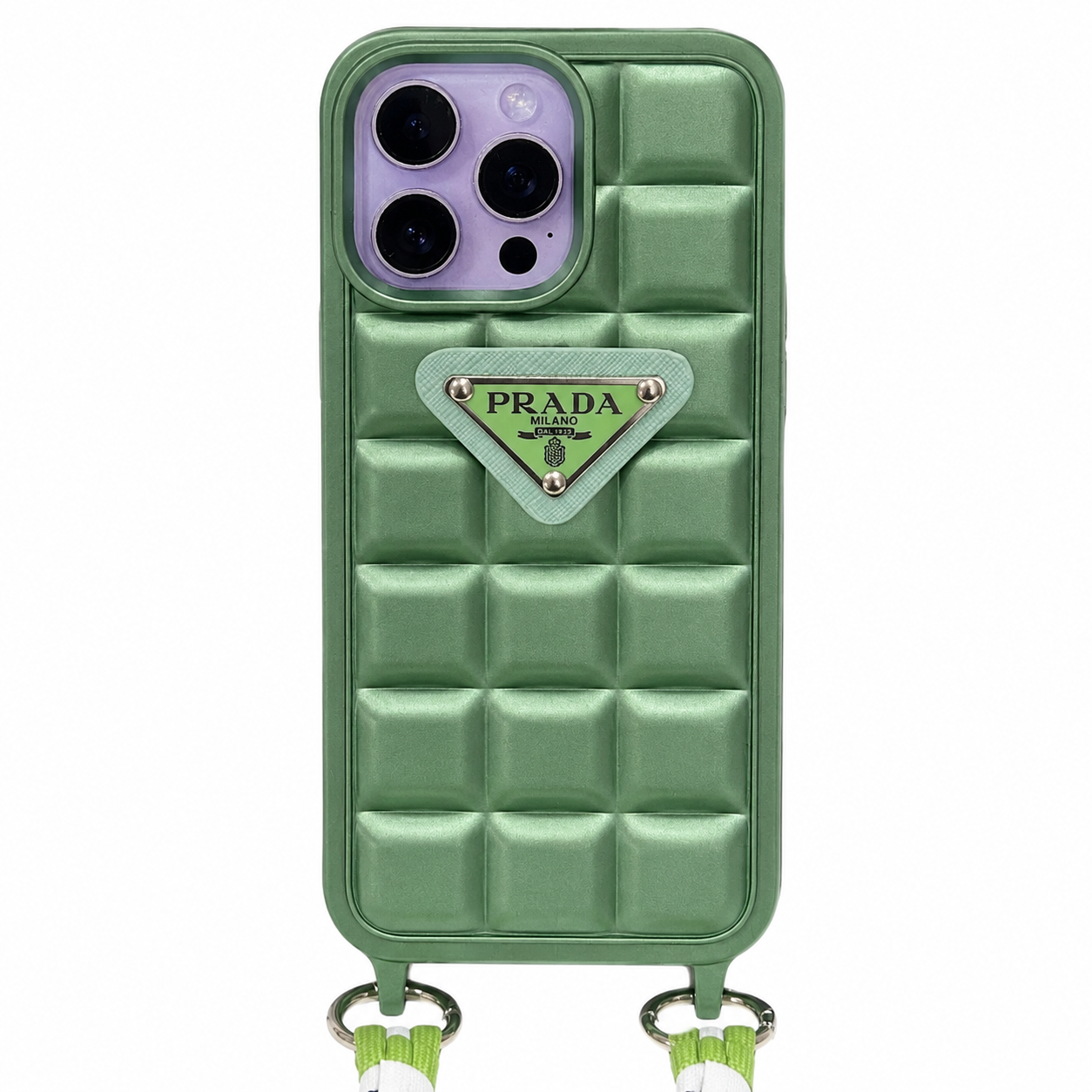 CASE PRADA ESMERALDA MAS STRAP LUXURY IPH 14 PRO MAX