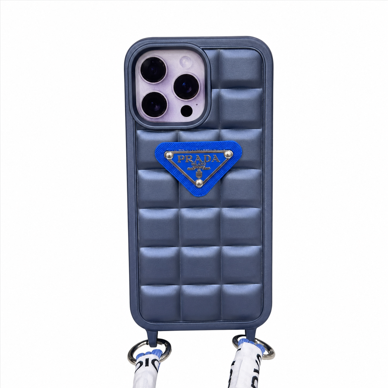 CASE PRADA AZUL MAS STRAP LUXURY IPH 12 PRO MAX