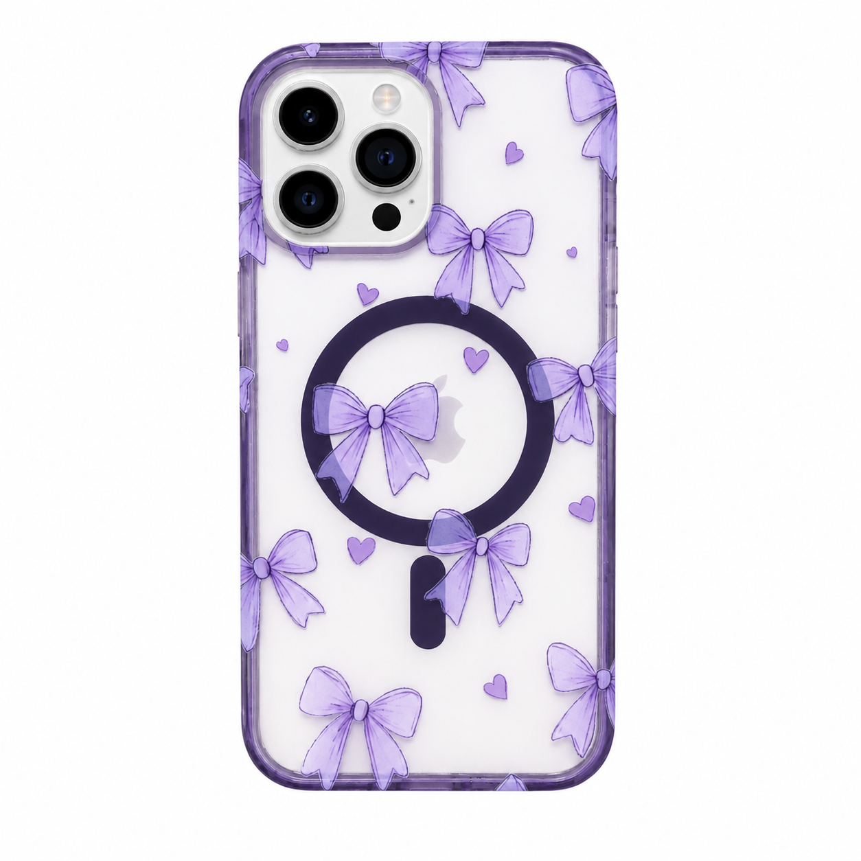 CASE FLORES MORADAS MAGSAFE Y STRAP IPH 13 PRO MAX