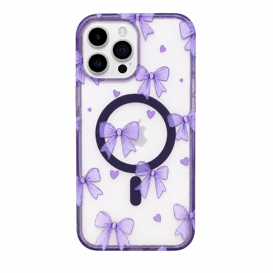 CASE FLORES MORADAS MAGSAFE Y STRAP IPH 13 PRO MAX