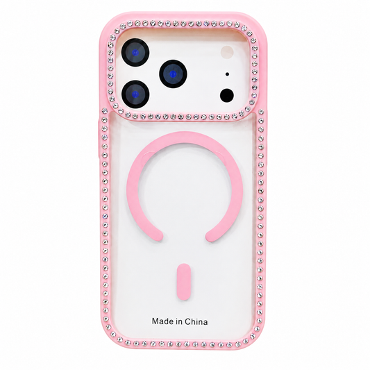 CASE DIAMOND DOBLE ROSA IPH 17 PRO