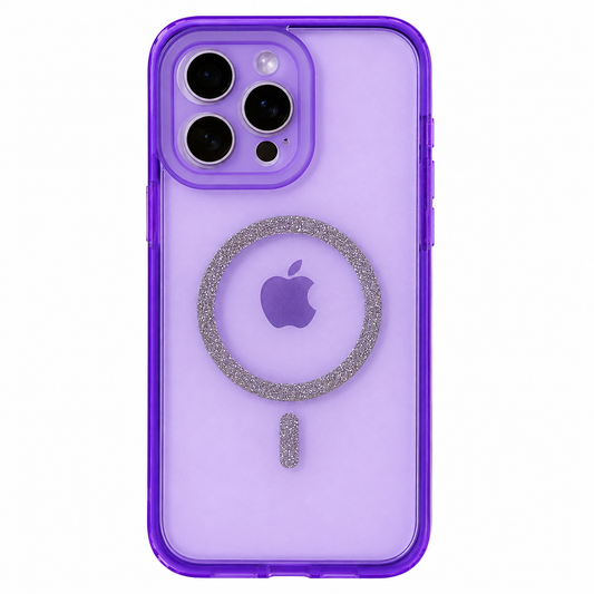 CASE MGS GLITTER 360 MORADO IPH 15 PRO MAX