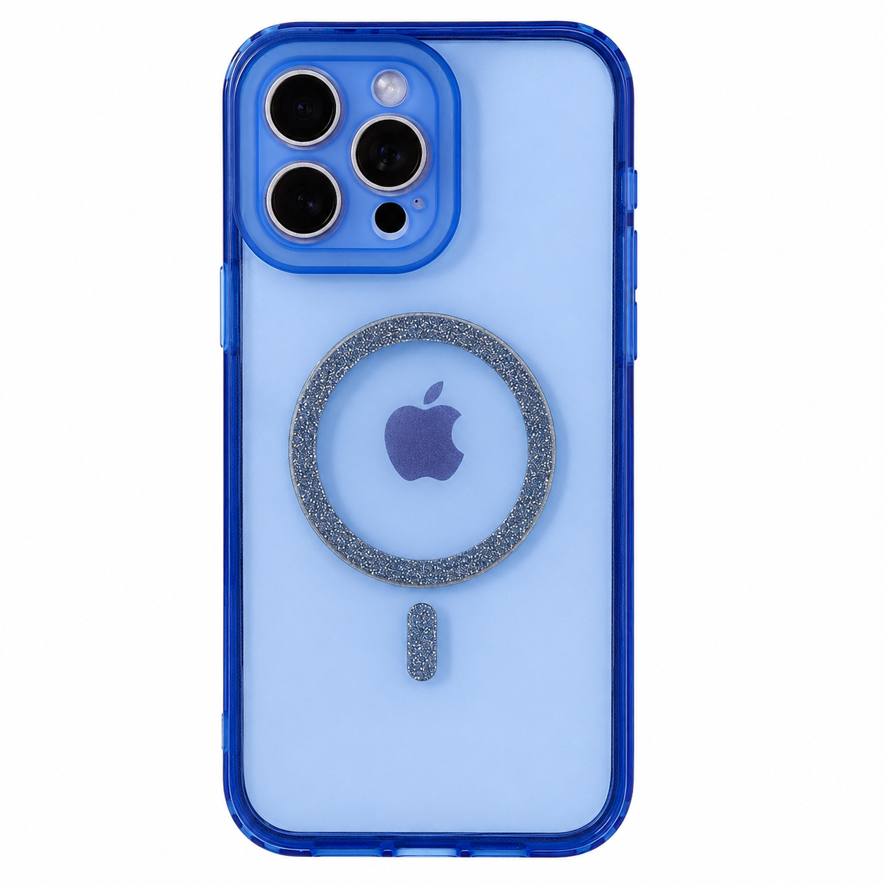 CASE MGS GLITTER 360 AZUL IPH 15 PRO MAX