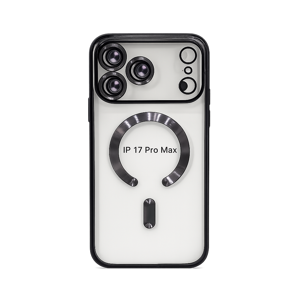 CASE MAGSAFE METAL NEGRO IPH 17 PRO MAX