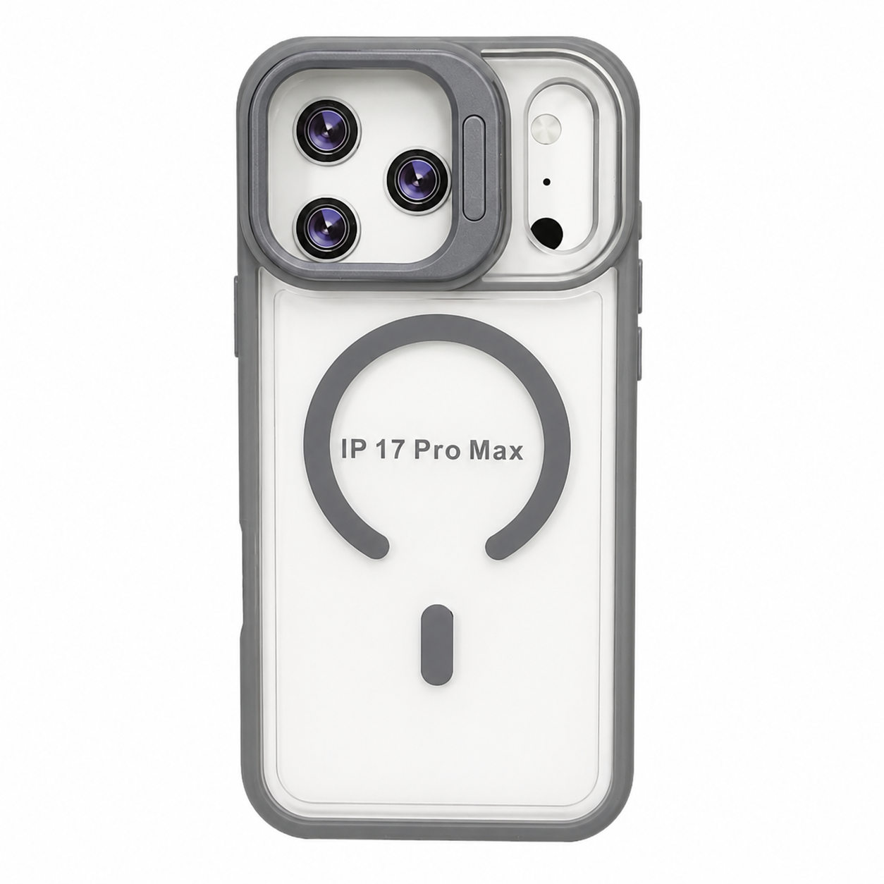 CASE MGS CON SOPORTE GRIS IPH 17 PRO MAX