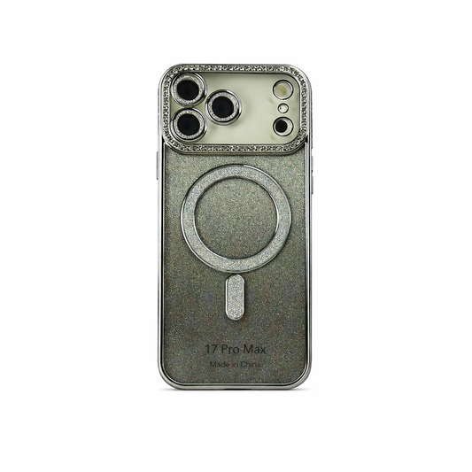 Glitter plateado IPH 17 PRO MAX