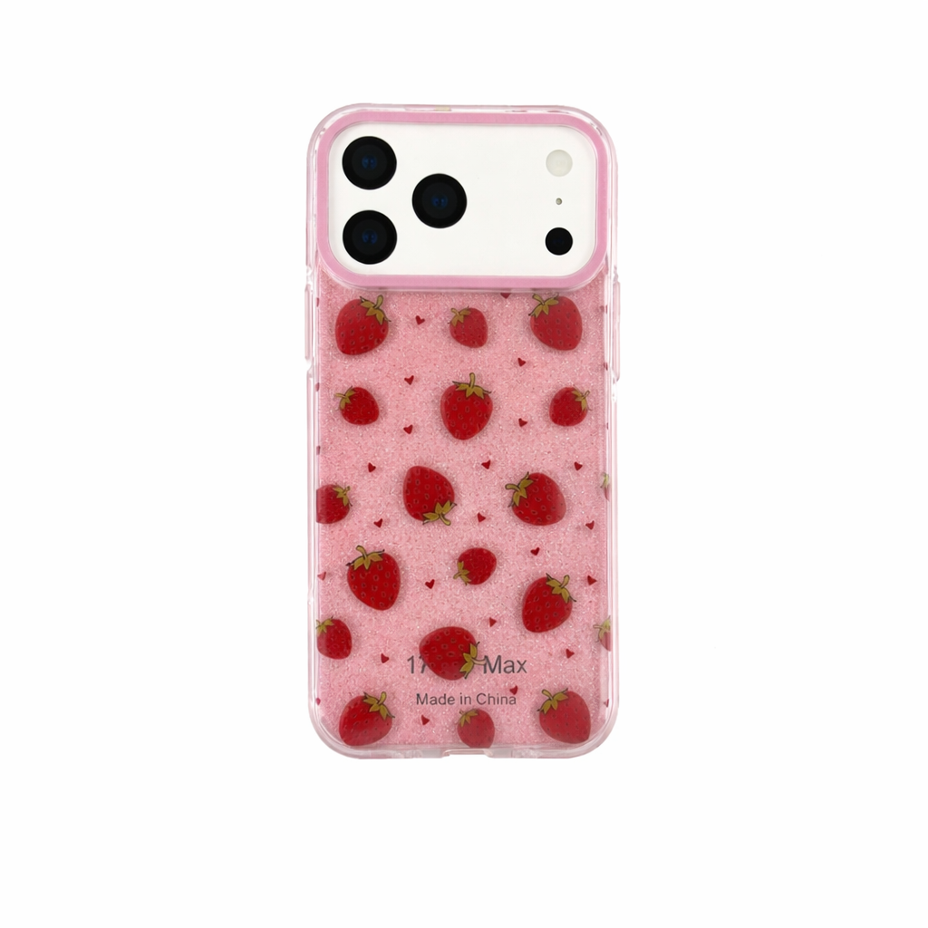 GLITTER FRESAS IPH 17 PRO MAX