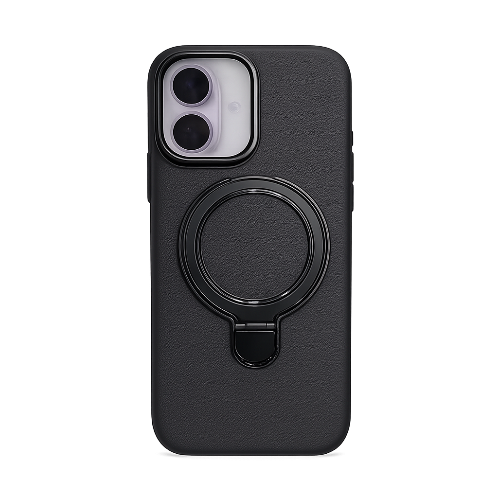 CASE MGS SOPORTE CUERO NEGRO IPH 17