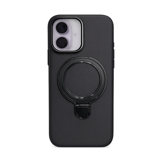 CASE MGS SOPORTE CUERO NEGRO IPH 17