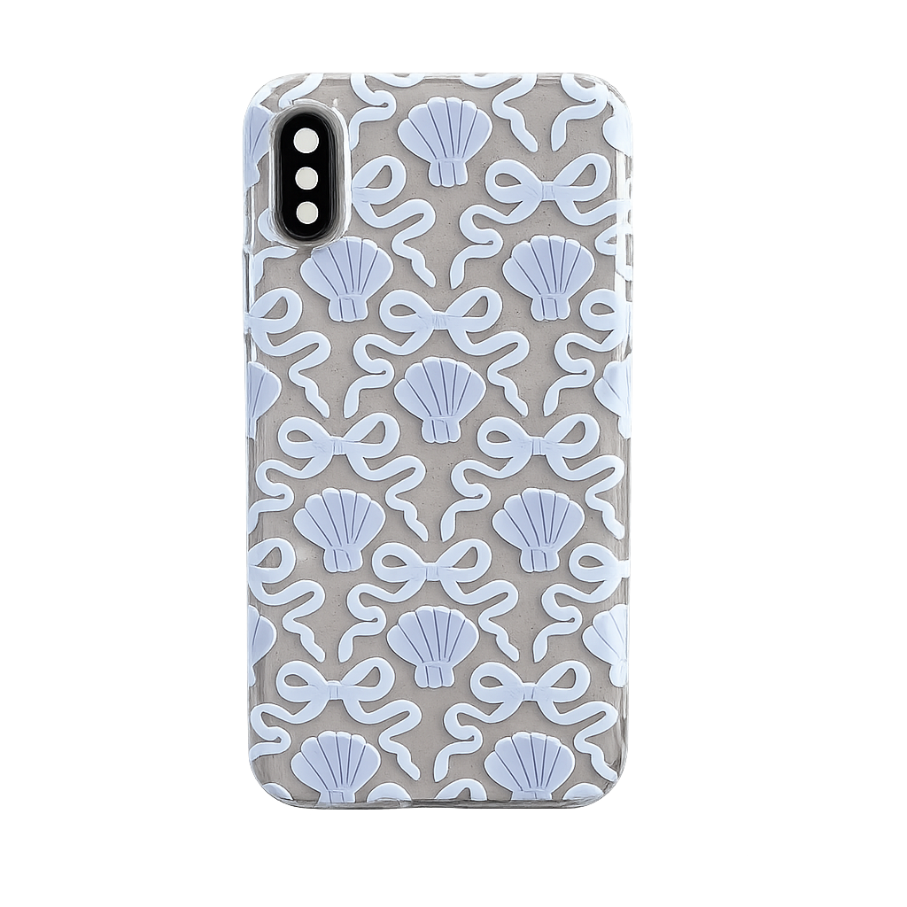 CASE GLITTER OSTRAS AZUL IPH X/XS