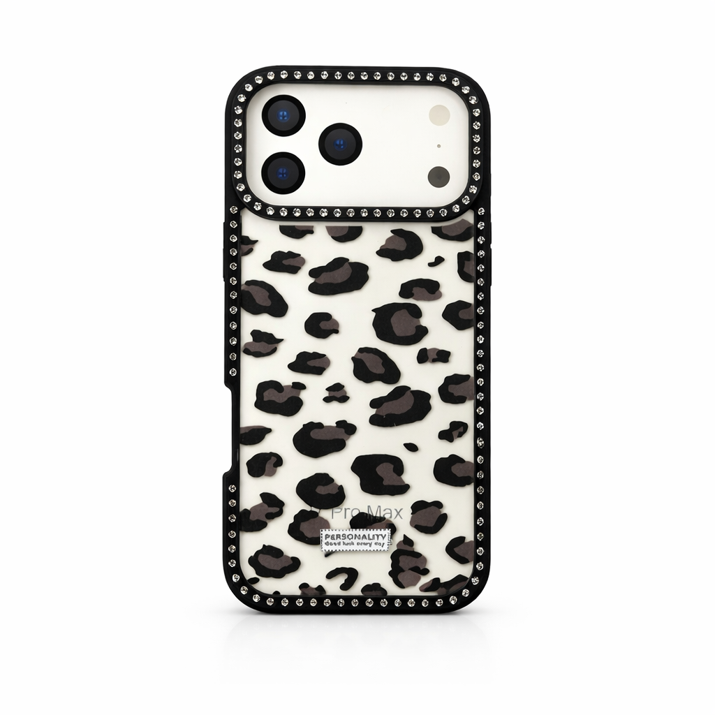 Animal print negro IPH 17 PRO MAX