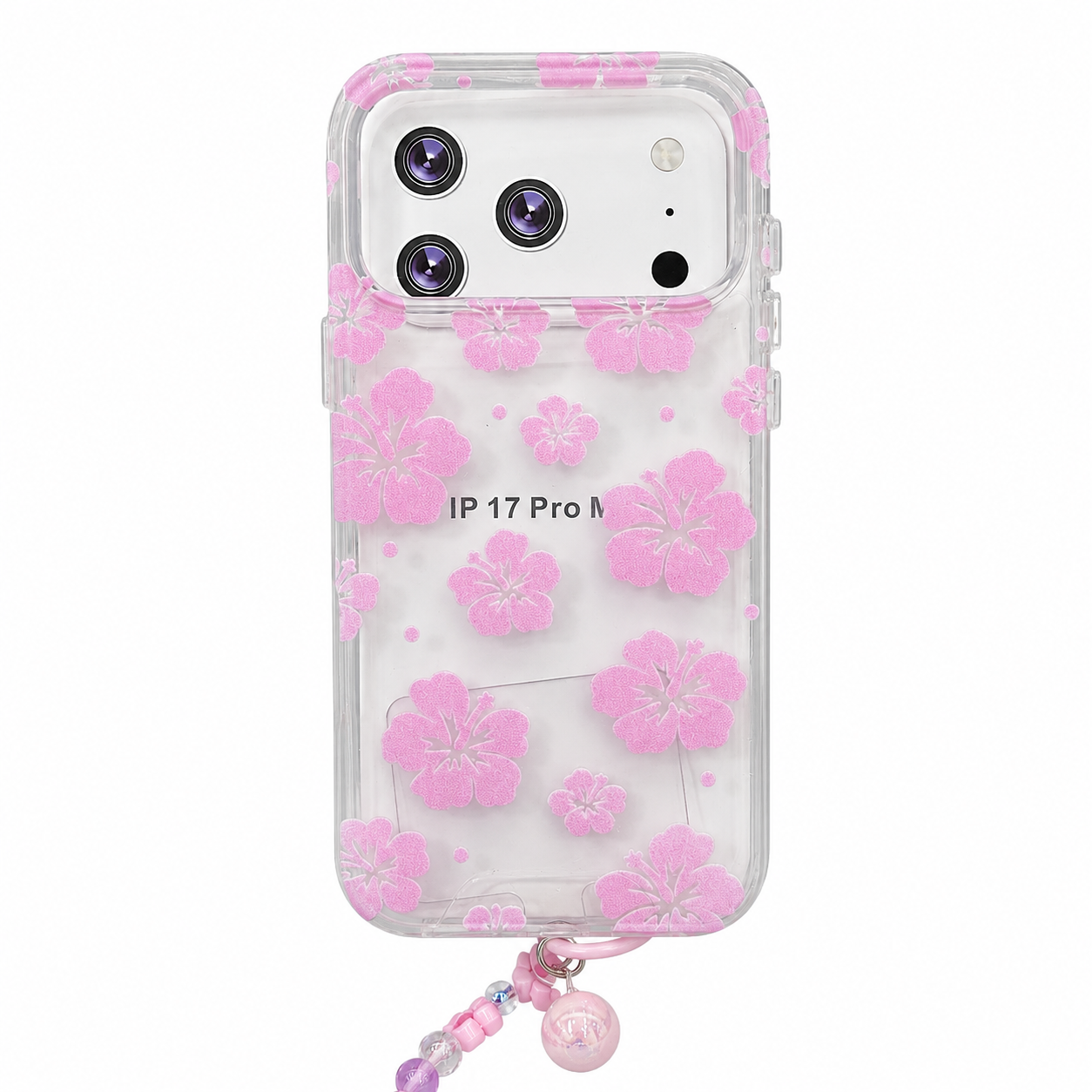 CASE FLORES ROSA CON STRAP IPH 17 PRO MAX