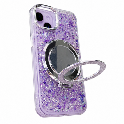 CASE SOPORTE CON ESPEJO LILA IPH 13/14/15