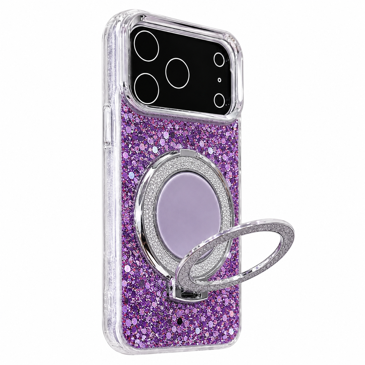 CASE ESPEJO CON SOPORTE MORADO IPH 17 PRO