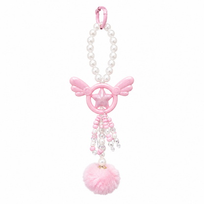 CASE CORA ROSA Y STRAP BRILLOS IPH 13 PRO MAX