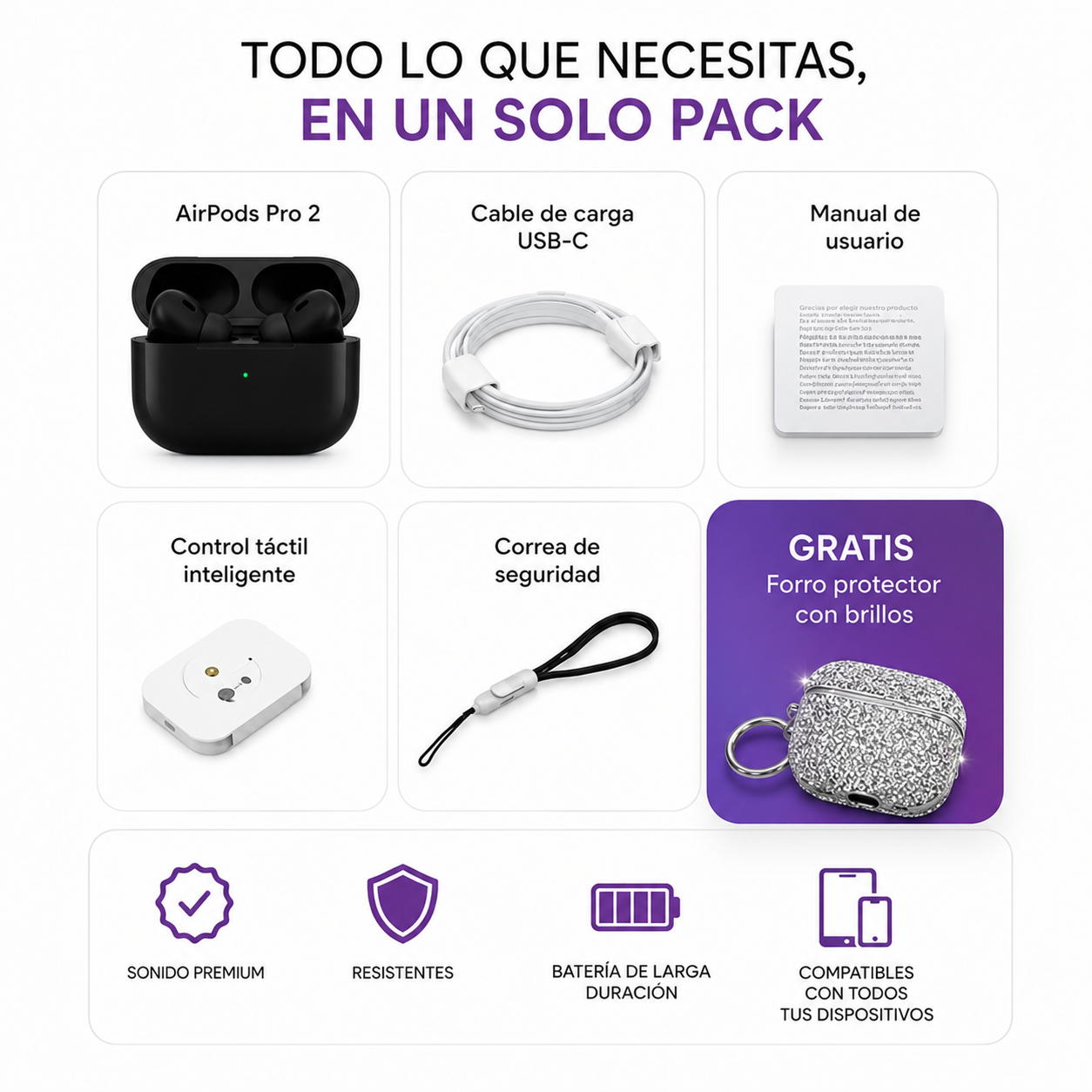 AIRPODS PRO 2ª CON FUNDA DE LUJO GRATIS