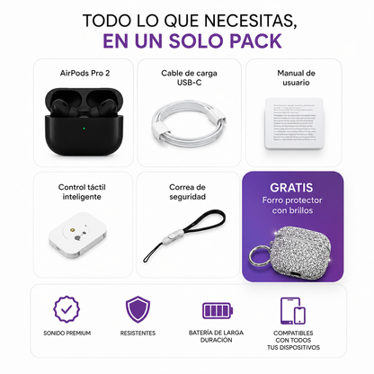 AIRPODS PRO 2ª CON FUNDA DE LUJO GRATIS