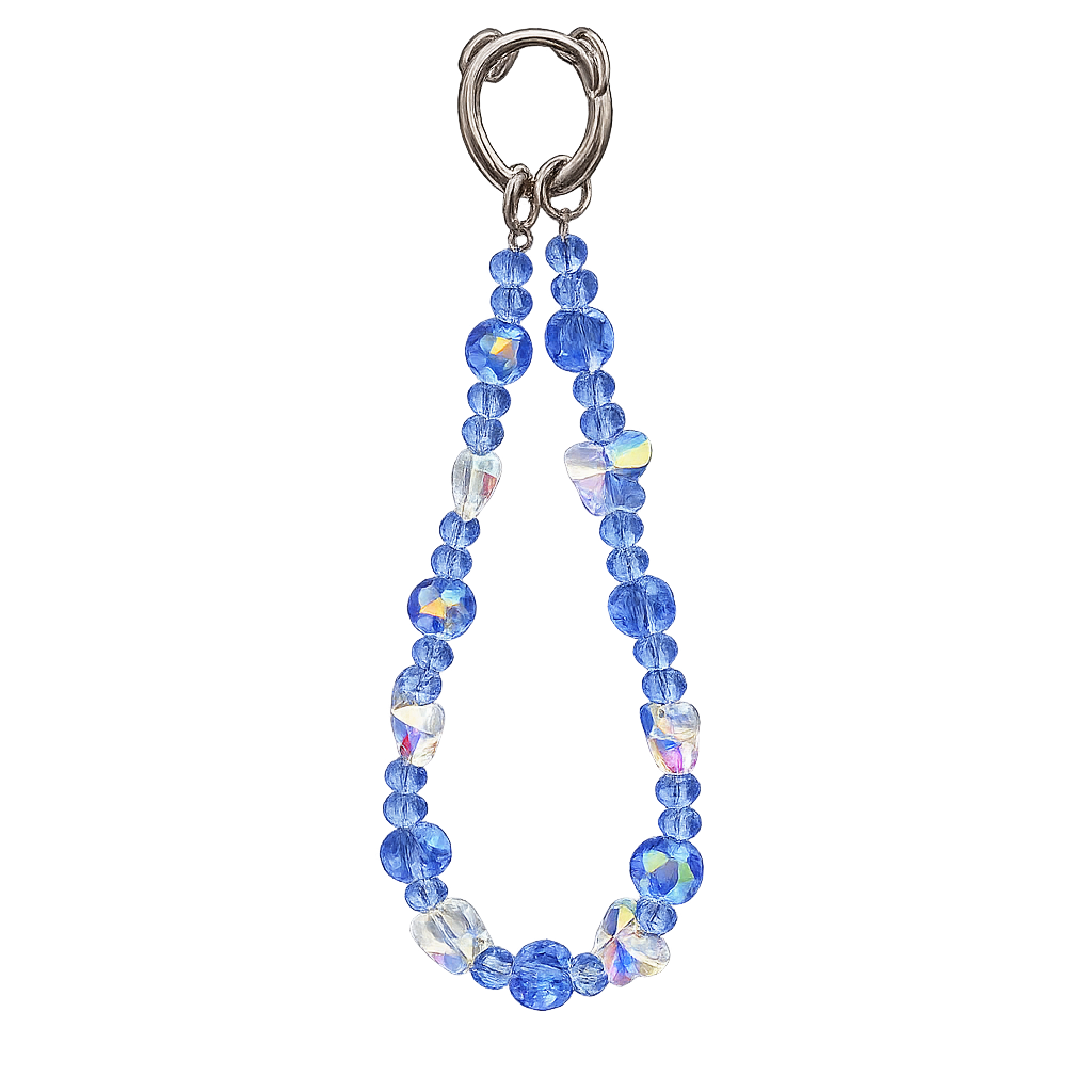 CASE FLORES AZULES CON STRAP IPH 17 PRO MAX