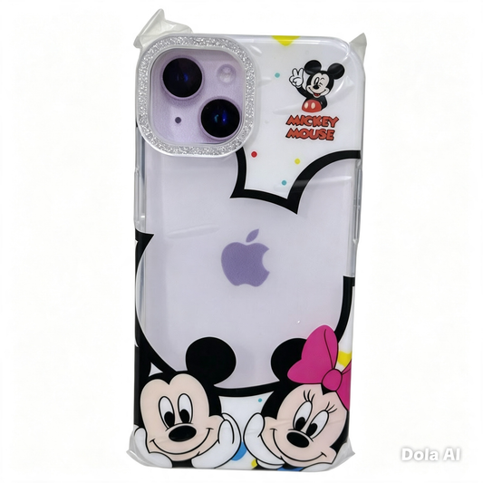 CASE MINNIE Y MICKEY MAS AROS IPH 13/14/15