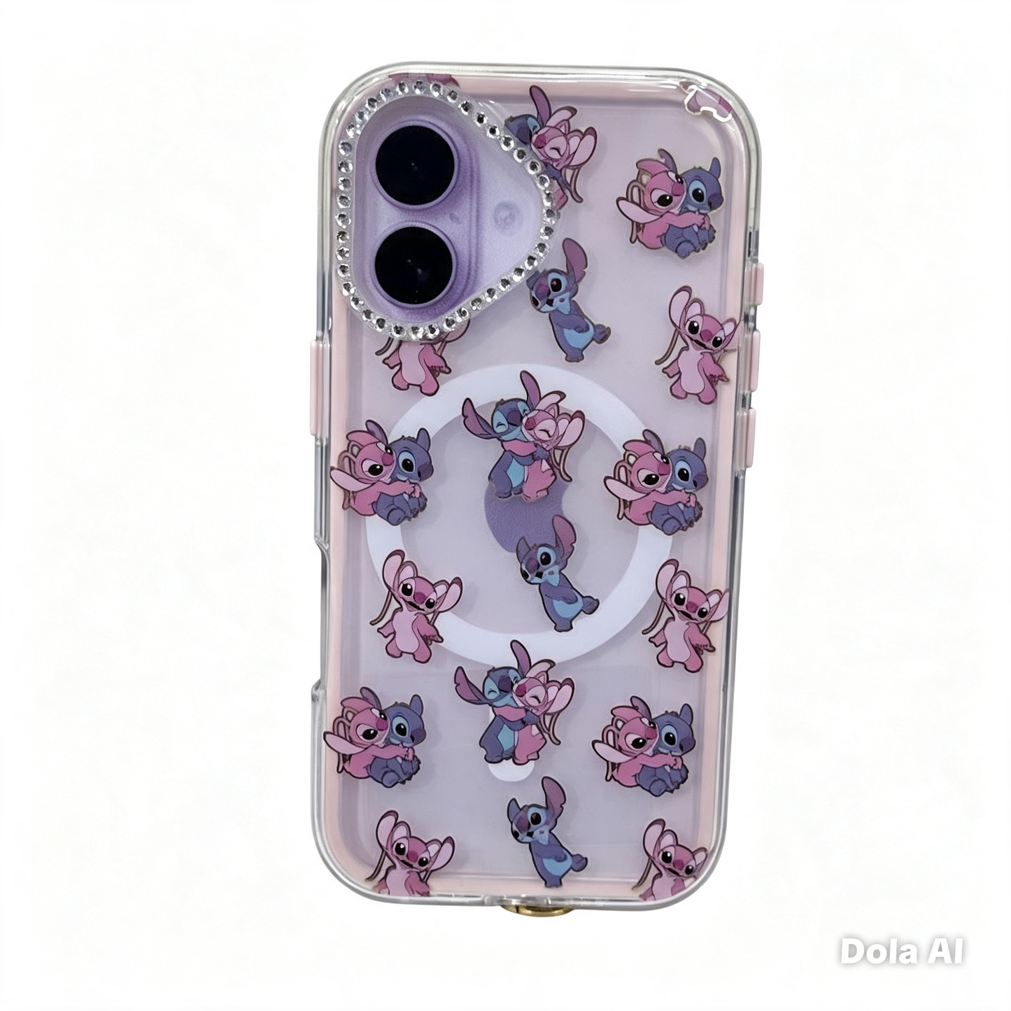 CASE ANGELA Y STITCH MAS AROS IPH 16/17
