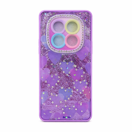 CASE CORAZONES MORADO NOTE 15 PRO 4G