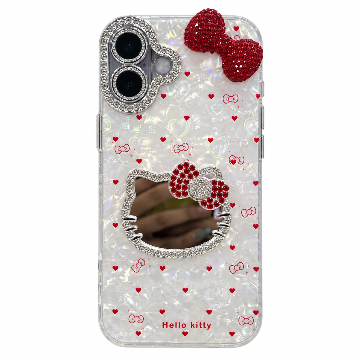 CASE HELLO KITTY LAZO ROJO IPH 16 PLUS
