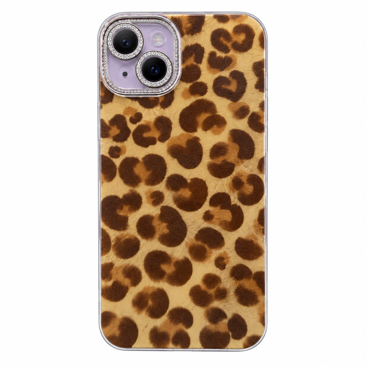 CASE LEOPARDO CAFE CON STRAP IPH 14 PLUS/15 PLUS
