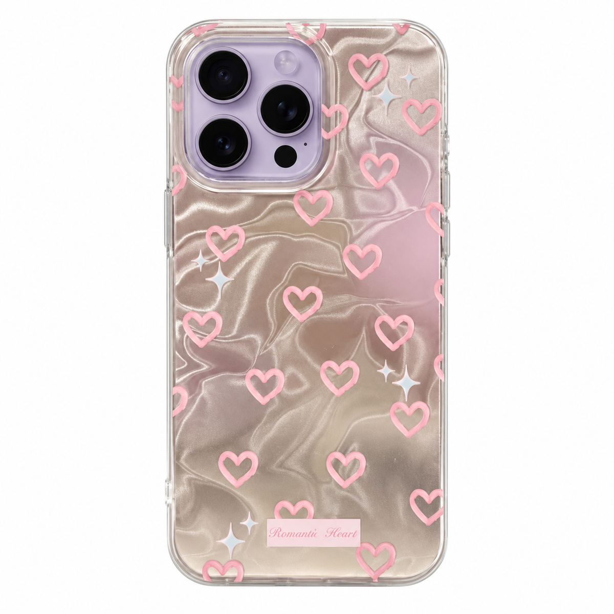 CASE CORAZONES ROSA TORNASOL IPH 15 PRO MAX