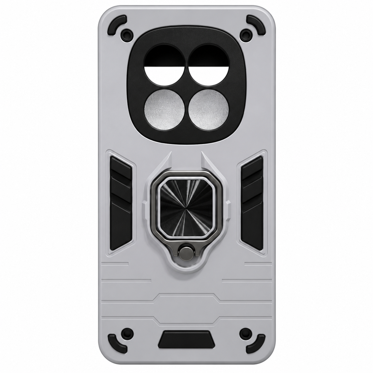 CASE BUNKER GRIS CON SOPORTE NOTE 15 PRO 4G
