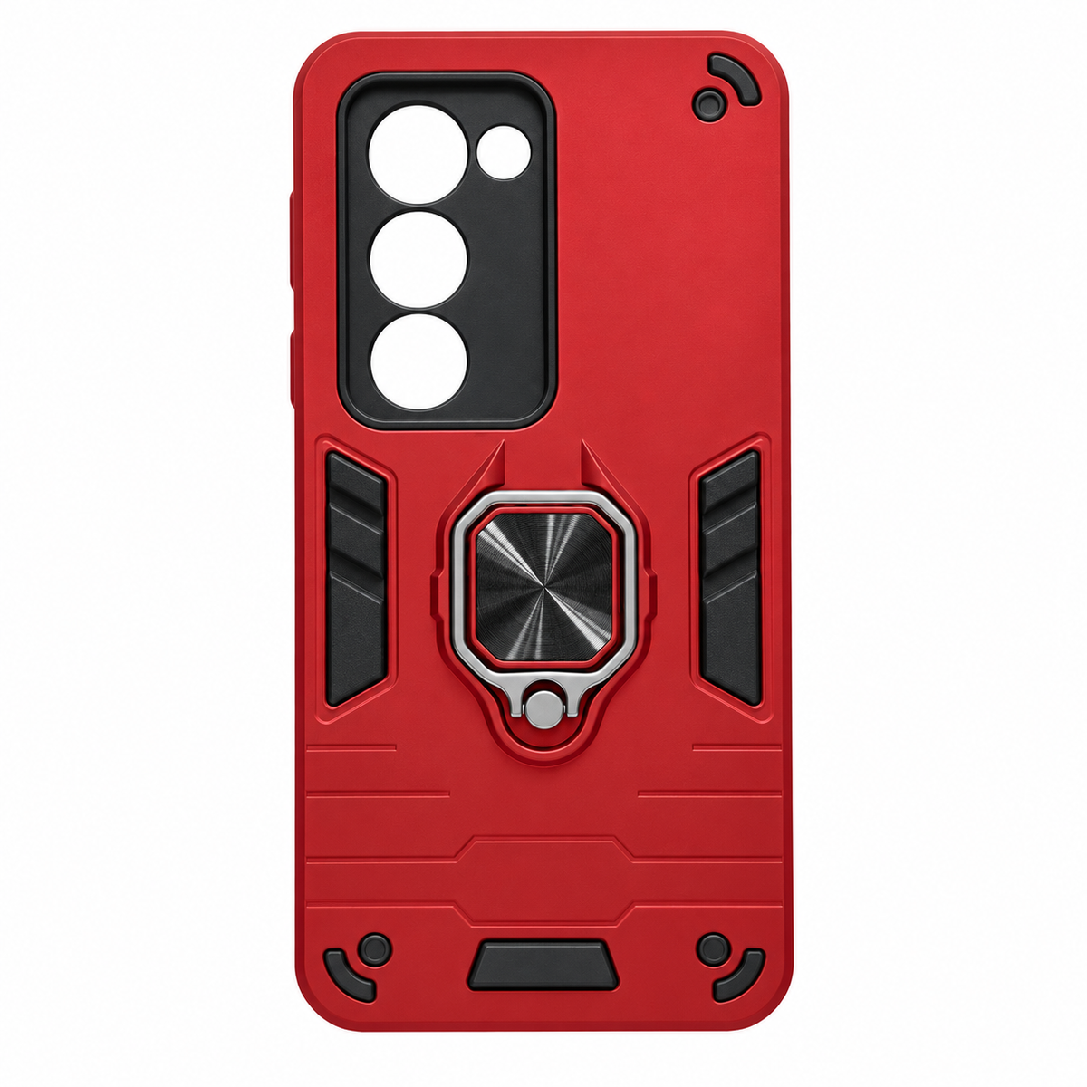 CASE BUNKER ROJO CON SOPORTE REDMI  15