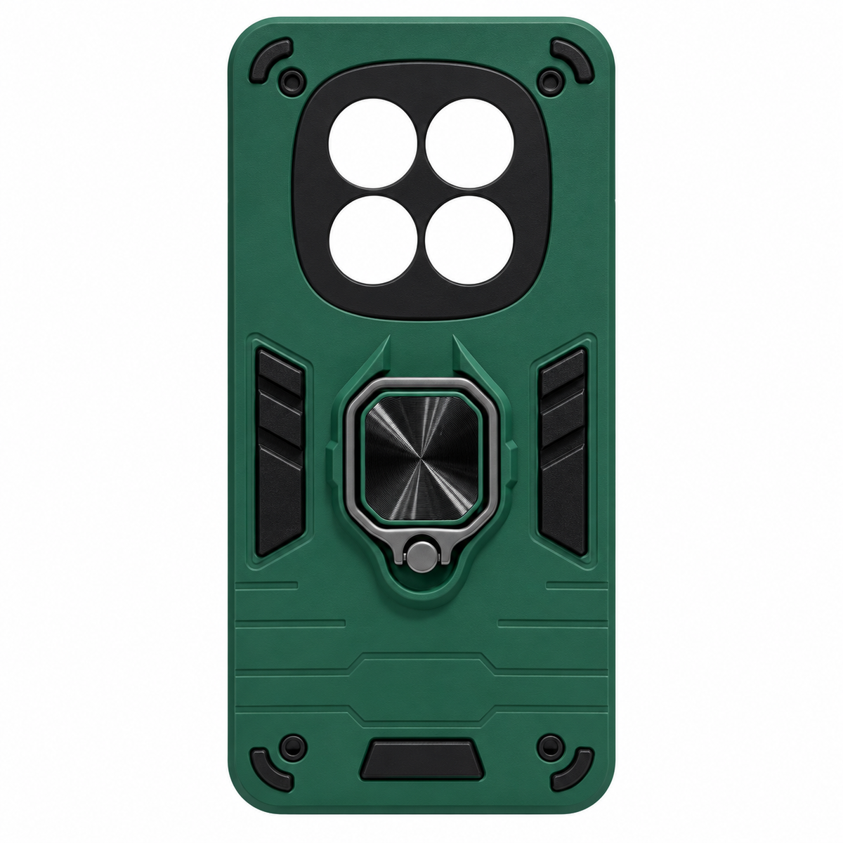 CASE BUNKER VERDE OSURO CON SOPORTE NOTE 15 PRO 4G