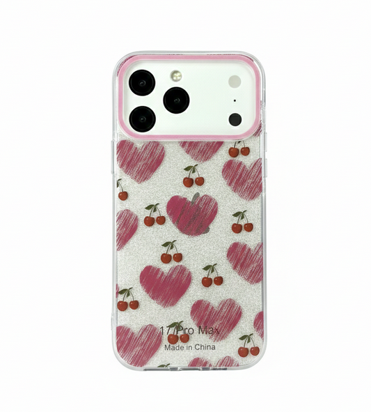 GLITTER CORA Y CEREZAS IPH 17 PRO MAX