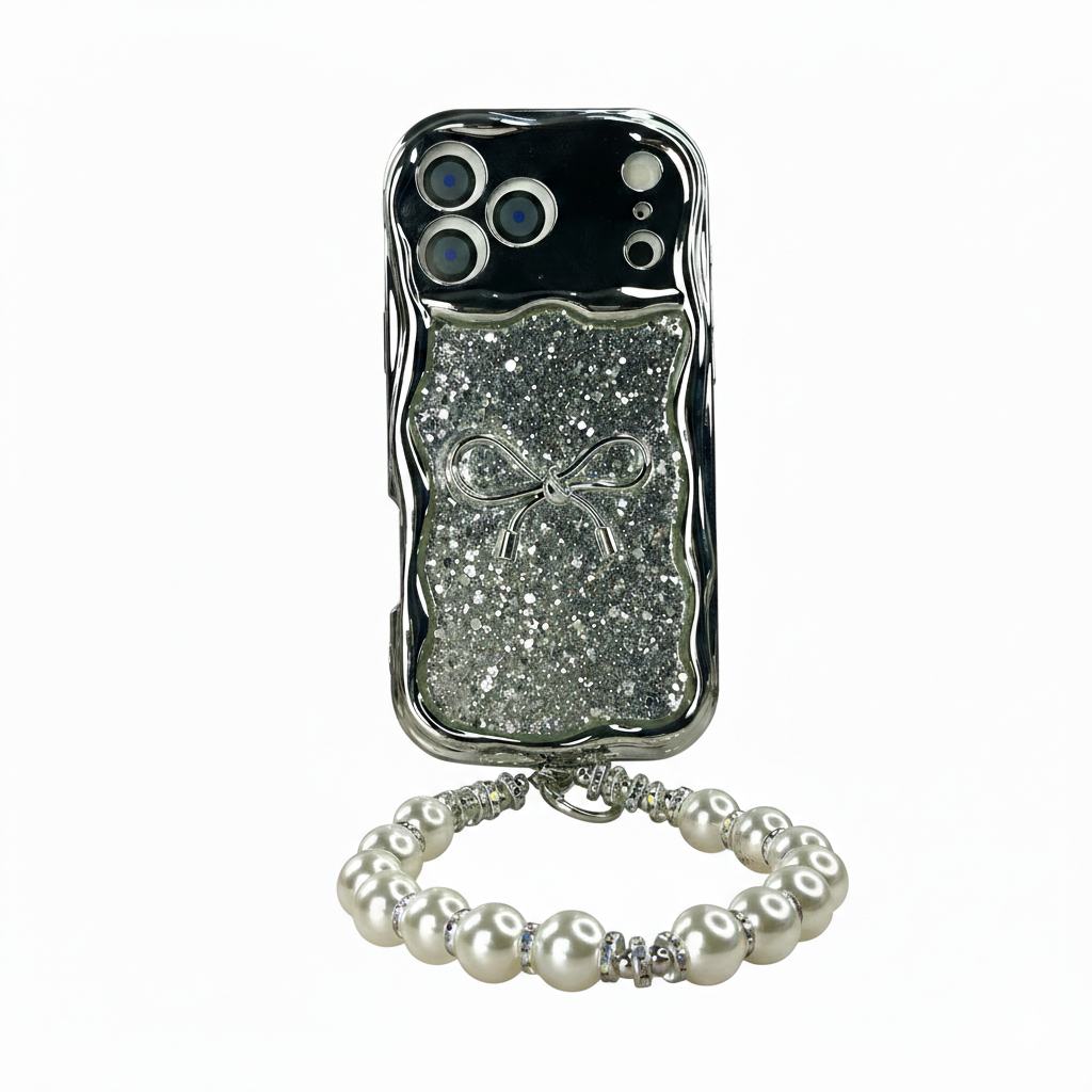 Glitter plata con strap IPH 17 PRO MAX