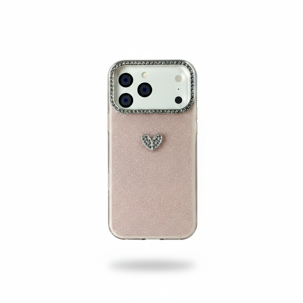 GLITTER ROSA 360 IPH 17 PRO MAX