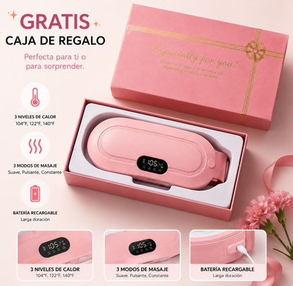Cinturón Térmico Recargable Con Masaje Para Cólicos | Caja de regalo GRATIS🎁