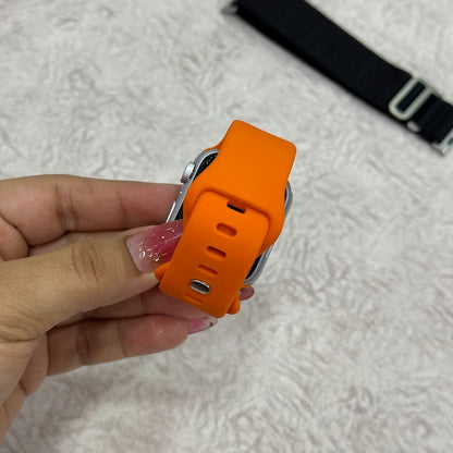 Manilla de silicona naranja lisa