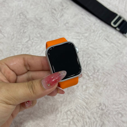 Manilla de silicona naranja lisa