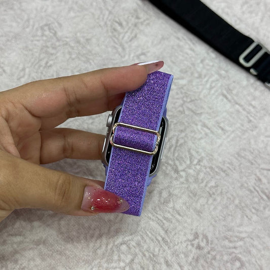 Manilla tejida brillante morada