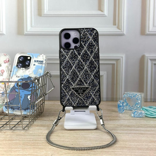 Prada diamante azul + strap IPH 13 PRO MAX