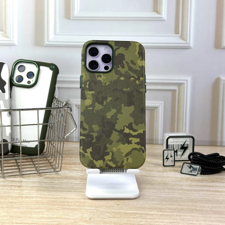 Case camuflado verde iph 13 pro max